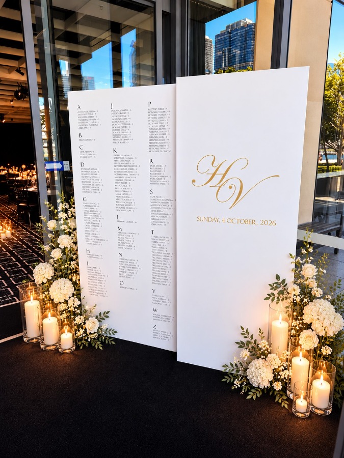 H & V Welcome & Seating Chart