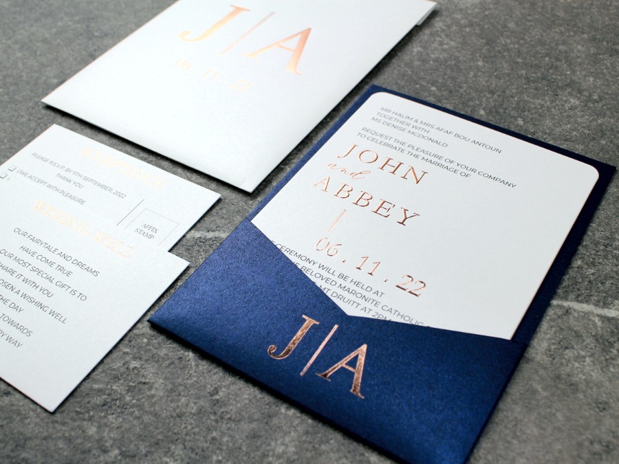 John & Abbey Wallet Invitation