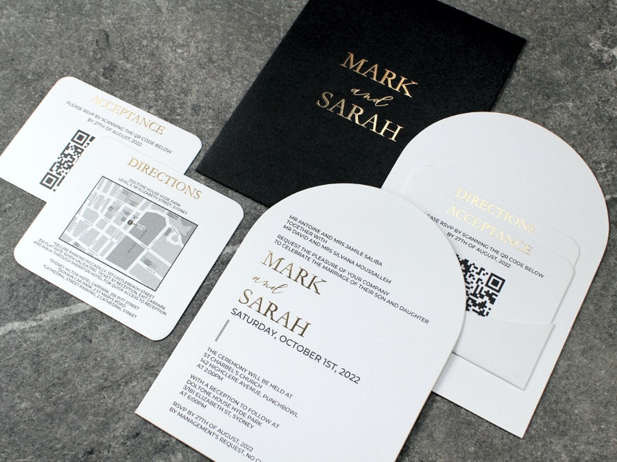 Mark & Sarah Arch Invitation