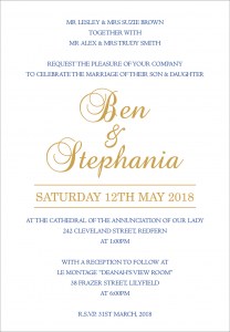 BEN & STEPHANIE LUXE INVITATION