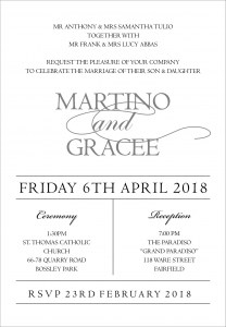 MARTINO & GRACEE LUXE INVITATION