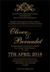 OLIVER & BERNADET LUXE INVITATION