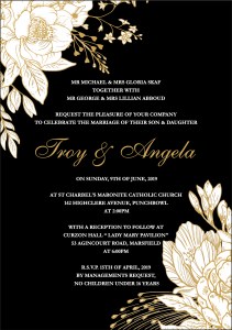 TROY & ANGELA BLACK LUXE INVITATION