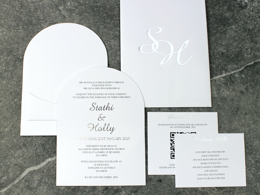 Stathi & Holly Arch Invitation